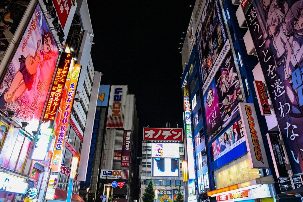 akihabara, city, night